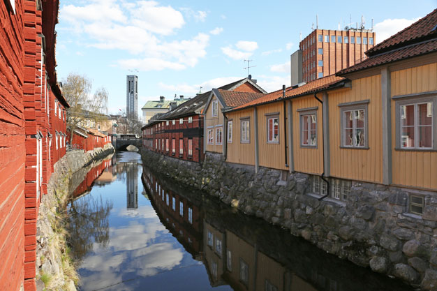 Västerås Svartån och stadshuset